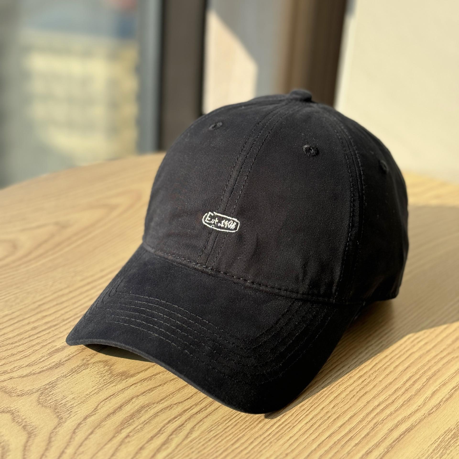 

Spring and summer new letter embroidery casual retro fashion versatile street outing soft-top baseball cap trendy Adult54-60Adjustable чёрный