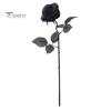 Decorative Black Rose Stems Realistic Silk Roses with Long for Wedding Centerpieces, Halloween Home Decor, Artificial Faux Floral Arrangements