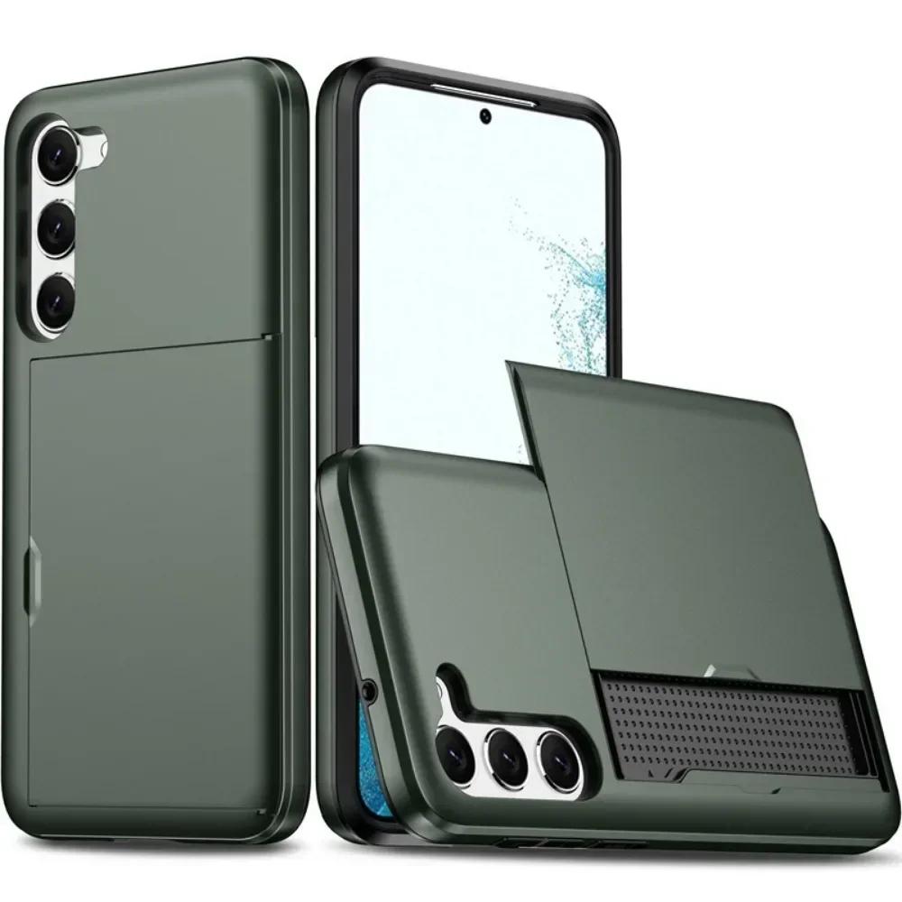 Case for Samsung Galaxy S26 S25 S24 S22 S23 S21 FE Note 20 Ultra Plus A56 A17 A16 A36 Card Holder Slot Shockproof Wallet Cover