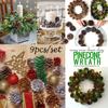 9Pcs/set New Xmas Party Pinecone Pine Nuts Hanging Ball Christmas Tree Ornament