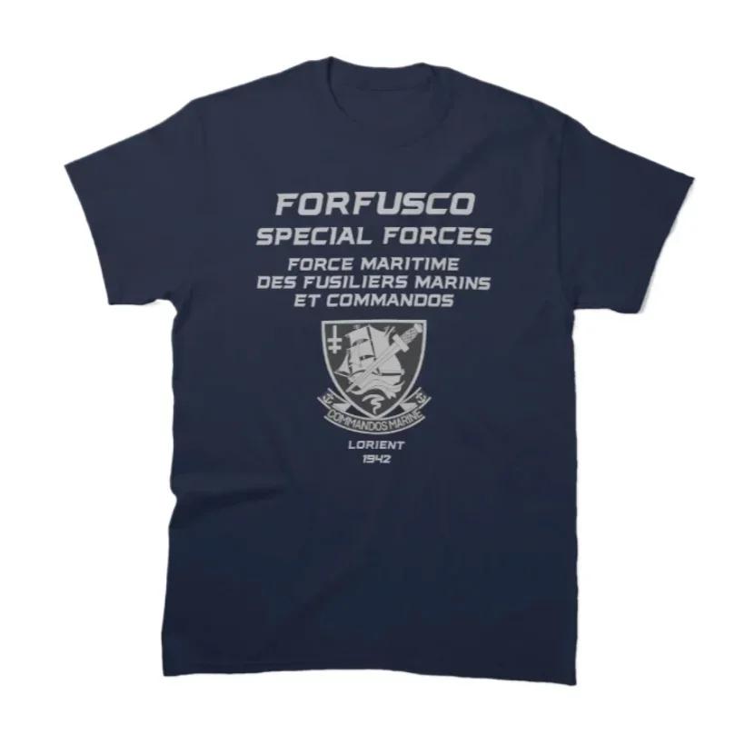 Forfusco Special Forces French Naval Marine Commandos TShirt 100 Cotton ONeck Short Sleeve Casual Mens Tshirt Size S3XL