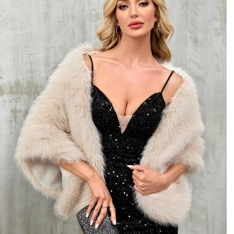 Shawl Imitation Fur Fox Fur Big Shawl For Women