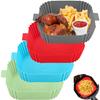 Reusable Square Silicone Air Fryer Liner, Suitable For 3 To 6 Quart Air Fryer Accessories