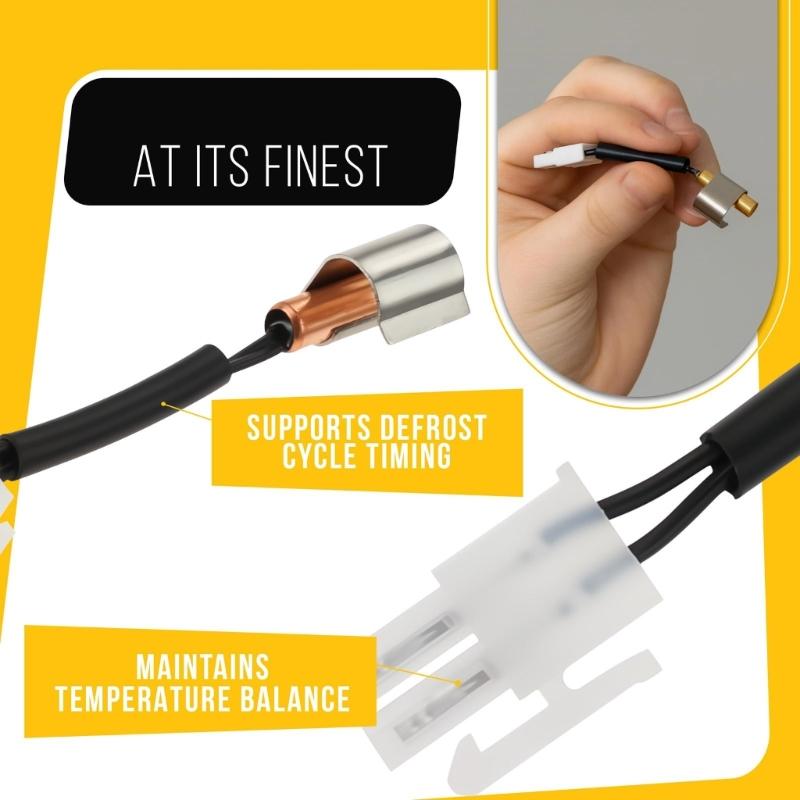 High Accuracy Thermistor Replacement W10383615 Refrigerator Thermistor with Clip Temperature Sensor Easy to Install