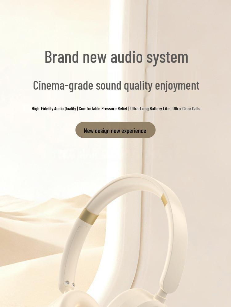 C1001 Wireless Bluetooth Headphones: Large Earcups, Smart Noise Cancelling, Long Battery Life, Ultra-Clear Calls.
