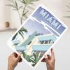 Miami Vintage Travel Metal Poster Custom Wall Art Retro Vintage Tinplate Signs for Man Cave Decoration Home Decor Items House