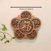 1pc Chinese Woodcarving Ornaments Solid Wood Carving Crafts Living Room Wall Decoration Home Accessories Wall Decorations