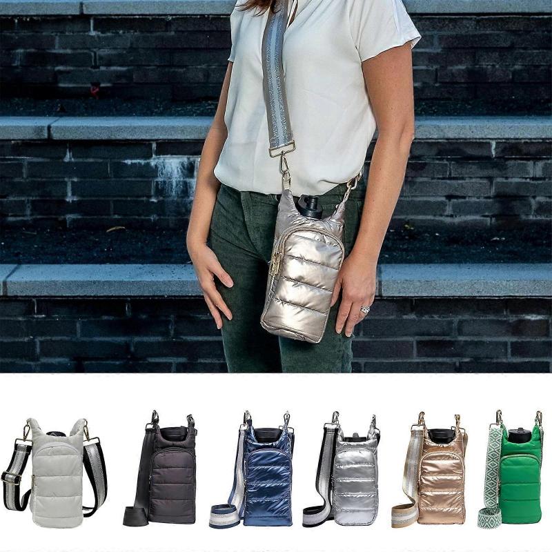 Portable and Fashionable Winter Outdoor Bag Handheld Crossbody Insulation Cup Cover Suitable Winter Outdoor Fast