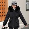 New winter Korean version medium and long lamb wool, thickened large size loose cotton clothes women's tide