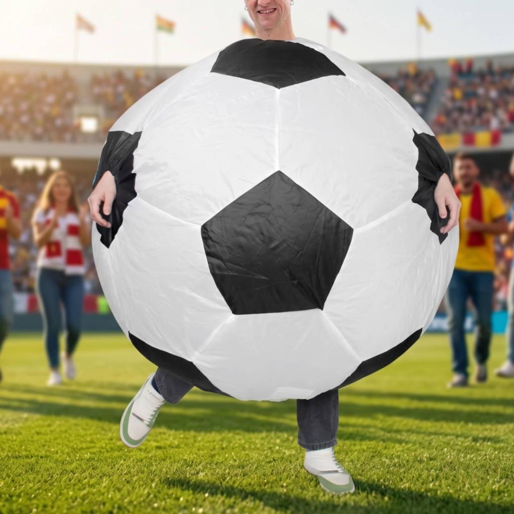 Soccer Ball Costume Inflatable Hilarious Suit for Adults, Halloween,