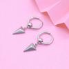 Unisex Minimalist Stainless Steel Cone Pendant Earrings