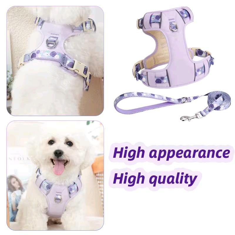 Dog Harness and Leash Set for Large Dogs Heavy Duty NoPull Service Dog Vest with Dog Seat Belt Reflective Adjustable Pet Harness