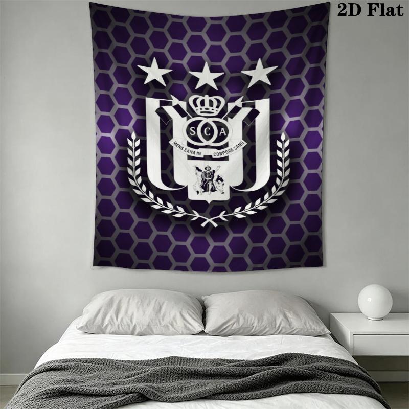 R.S.C. Anderlecht Wall Tapestry Aesthetic Wall Hanging Printed Fabric Blanket Decorative Tapestries for Bedroom Living Room Home Decor
