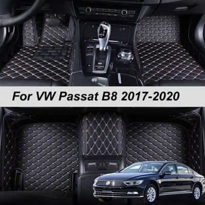 Custom Made Leather Car Floor Mats For VW Volkswagen Passat B8 2017 2018 Carpets Rugs Foot Pads