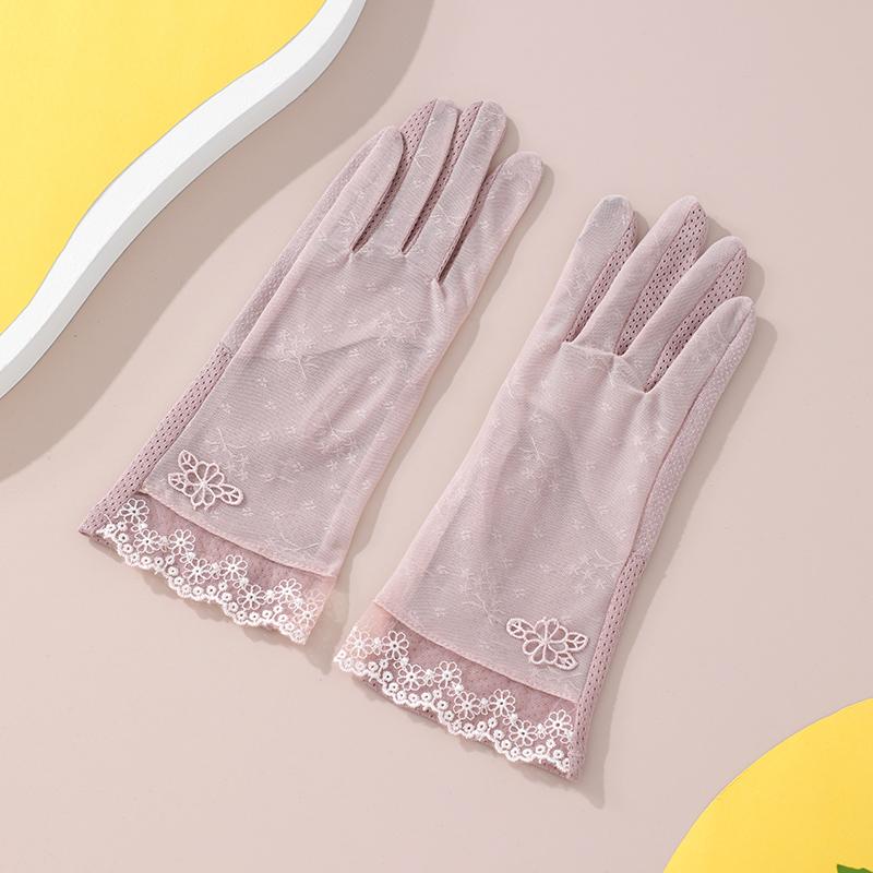 Fancy Lace Girls UV Protective Anti Sun Womens Driving Summer Gloves