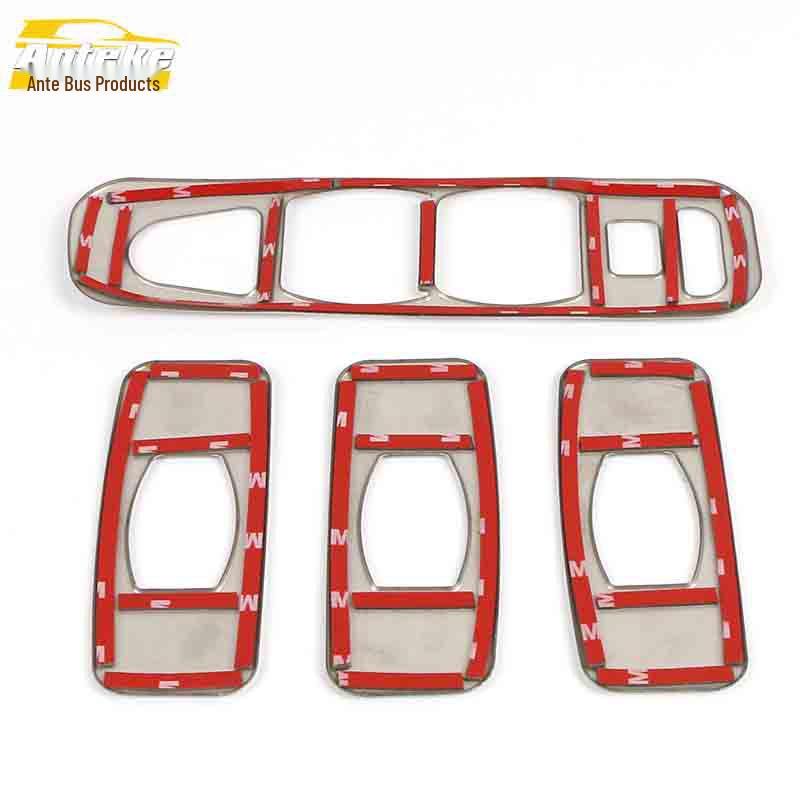 Bestune X80 Glass Lift Decorative Frame - Stainless Steel Window Armrest Switch Button Sequin Accessory