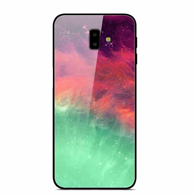For Samsung J6 Plus Cases J4Plus J8 2018 Fashion Tempered Glass Hard Back Case For Samsung Galaxy J8 2018 Cover J6 J4 2018 Funda