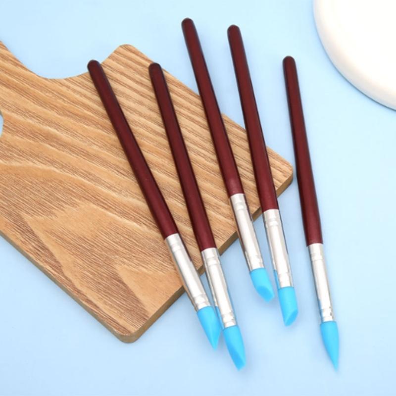 Modeling Dotting Tool Pottery Embossing Tool for Pottery Crafts DIY Crafts Nail Tool 5Pcs Silicone Clay Sculpting Tool
