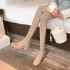 Fashion Elastic Long Faux Suede Boots Woman Over-the-knee Boots Casual Black Platform Shoes for Women Autumn Ladies Bottes