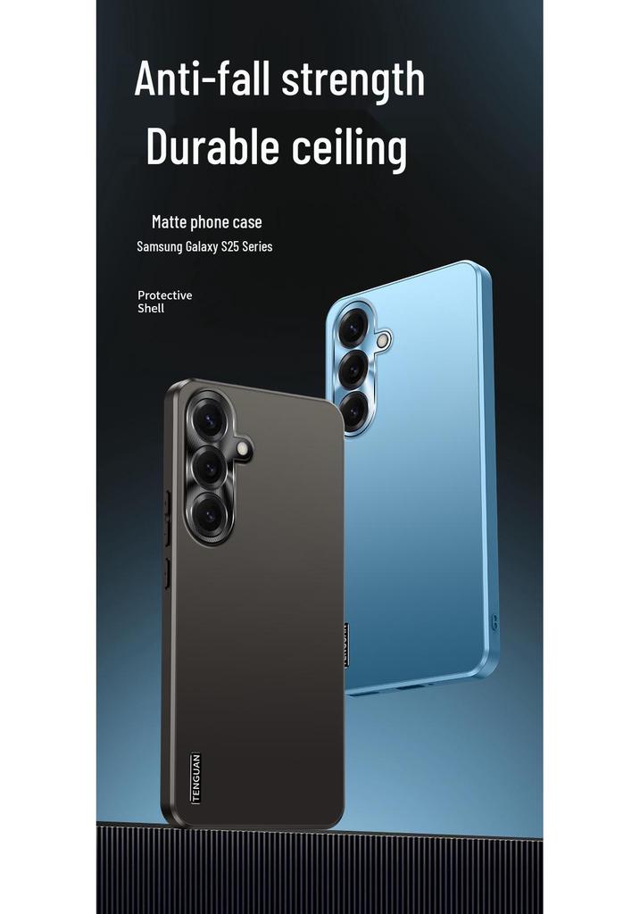Compatible with Samsung S23/S23 Ultra, S24, and S25 Ultra: Matte Flowing Light Drop-Proof Protective Phone Case.