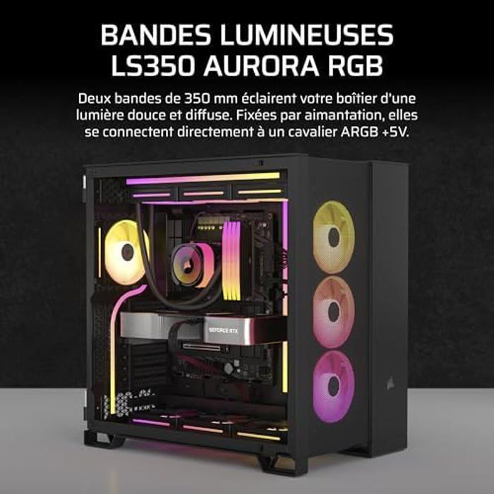 RGB Light Strips - CORSAIR - LS350 - 350mm - 40 RGB LEDs - Magnetic Mounting