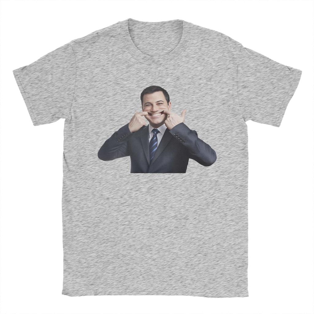 Jimmy Kimmel Poster  TShirt Adult  Y2K Funny T Shirts Summer Crewneck Hipster Tees Cheap Big Size Clothing