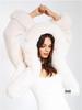 European and American Faux Fur Hooded Patchwork Coat with Faux Fox Fur, Long Sleeves - Women's Short Style.