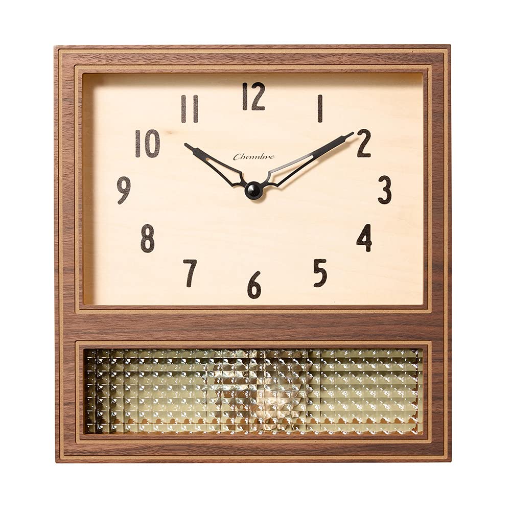 

Interzero CHAMBRE COURT PENDULUM CLOCK Wall Clock WALNUT W275 x H289 x D70mm CH-057WN Approx.