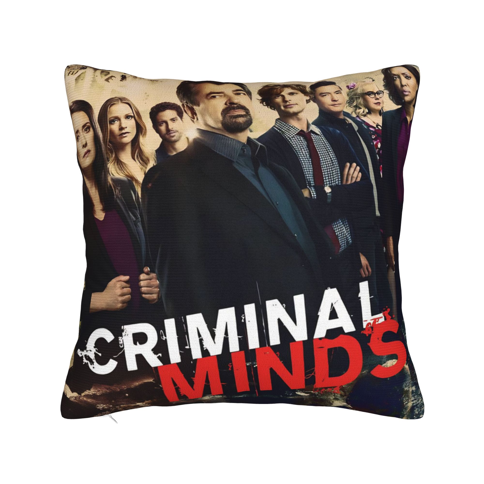 Criminal Minds Spencer Reid  Pillow Case  Kawaii Pillow Cover Graphic Pillowcases For Living Room Bed Chair 12x12Inch