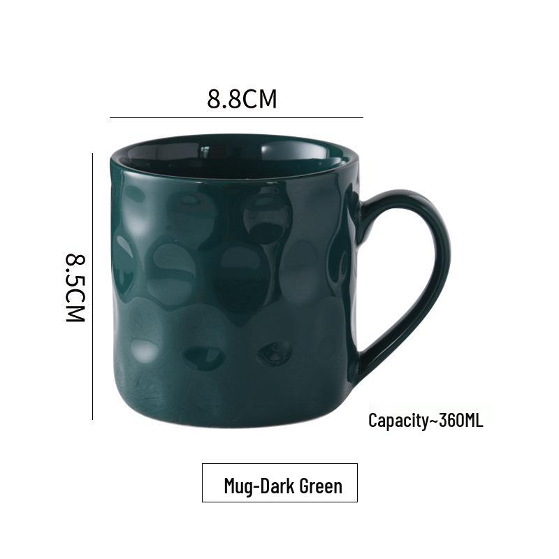 Retro Japanese Ceramic Mug with Lid, High-Temp Resistant, Large Capacity, Ideal Gift for Couples