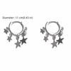 Cool Star Hoop Earrings Temperament Star Earrings Exquisite Pentagram Tassel Earrings  Party