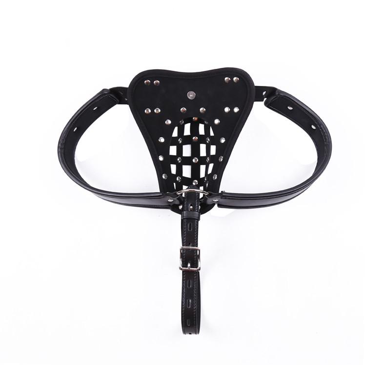 BDSM  Bondage Sexy Costume Sex Toys Slave Training Leather Sub Chastity Pants for Men Penis Cage