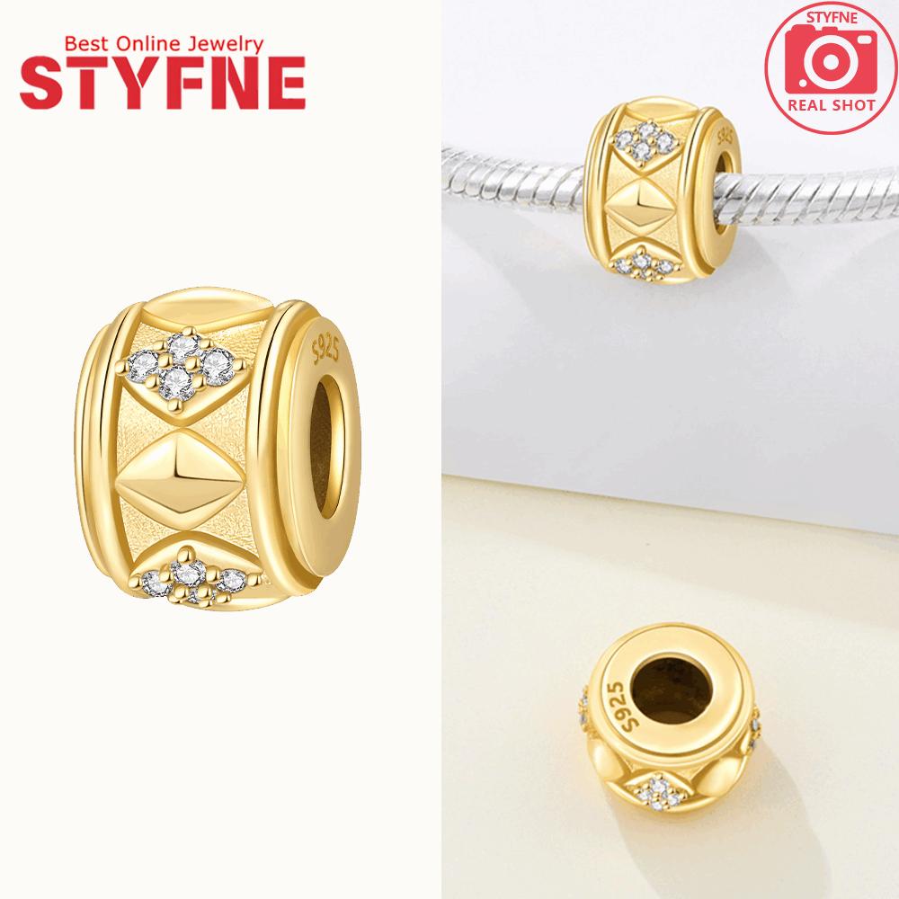 Gold Series Original Copper Sleeping Cat Cute Moon Grape Cherry Star Moon Pendant Beads Fit Bracelet Women Jewelry Gift Diy