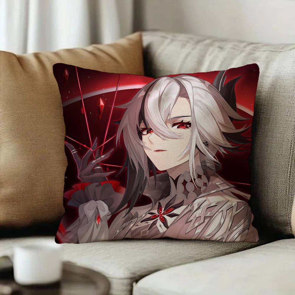 Creative Game Genshin Impact Cute Arlecchino Pillow Anime Pillow Sofa Bed Head Pillow Cover Cushion Cover x cm Fashion