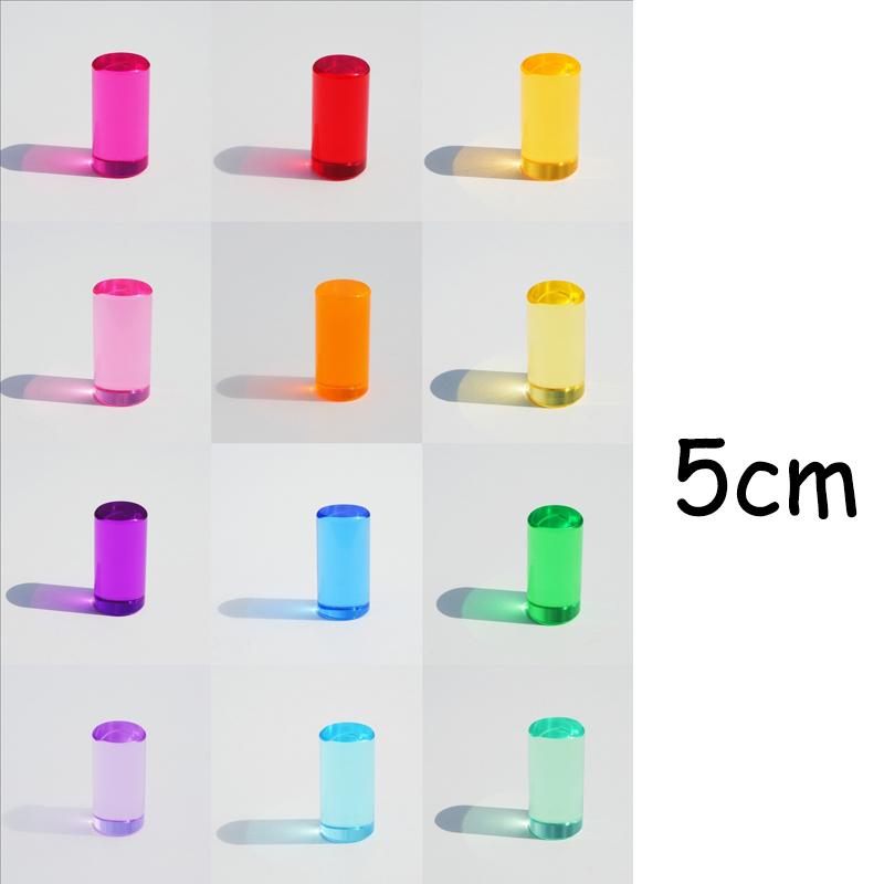 Creative Wooden Building Blocks, Acrylic Crystal Transparent Building Block,Stacking Building Blocks, Early Education Toys,Gifts