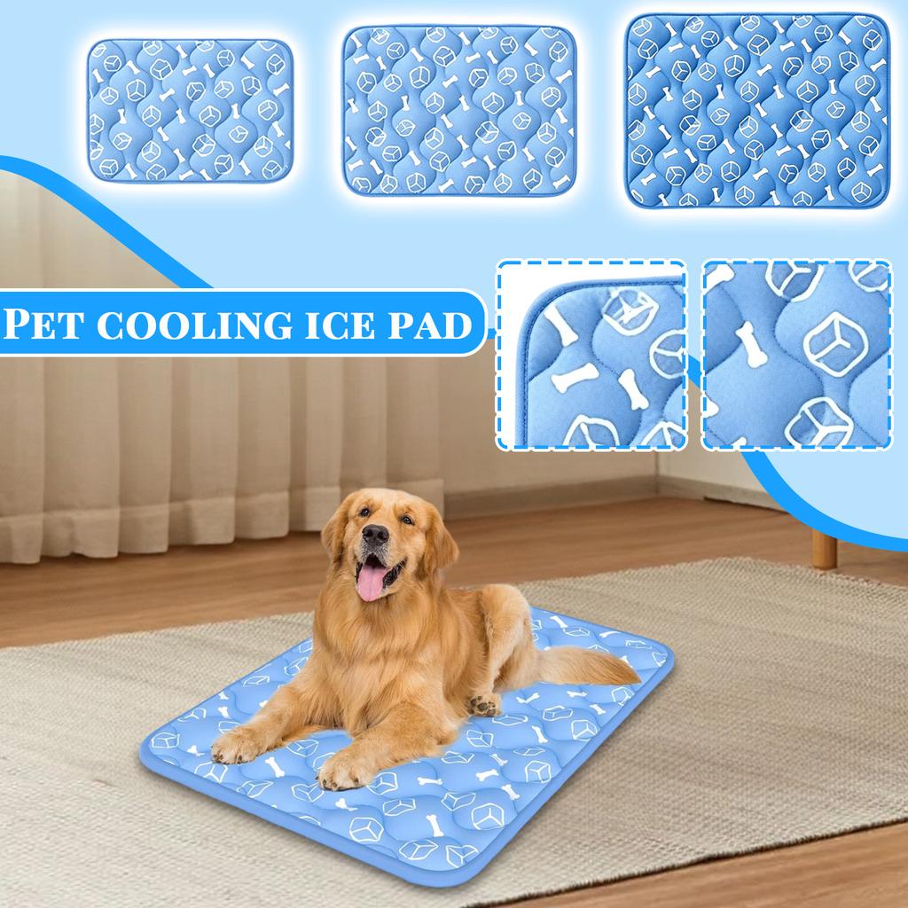 Pet Cooling Mat Summer Cooling Pad for Dogs and Cats Comfortable Cooling Floor Mat Heat Relief Ice Pad for Pets Portable and Durable