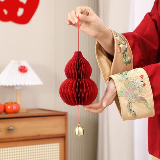 Christmas Tree Hanging Ornament Set Easy Assembly Festive Hanging Decor 3D Honeycomb Paper Decoration