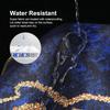 Marble Shower Curtain, Blue Marble Shower Curtain Set, Abstract Navy Blue Gold Glitter Veins Texture Marble Shower Curtains For