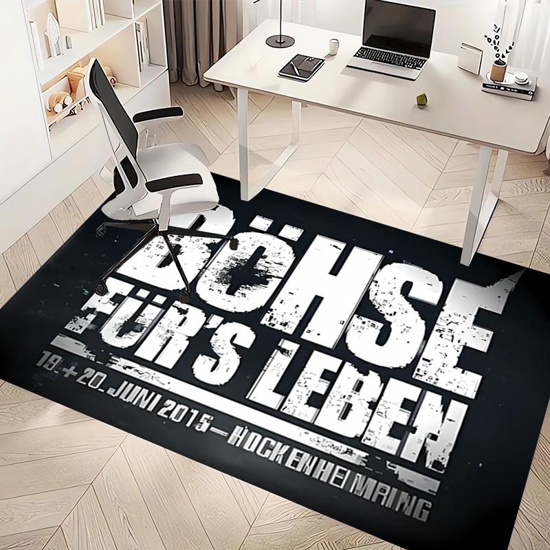 1pc Böhse Onkelz Band Print Area Rug - Soft, Washable Non-Slip Indoor Mat, Living Room, Home Office Decorative Rug,Office Decorative