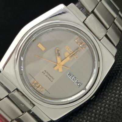 Gebrauchte Vintage-Uhr Seiko 5 Automatik 6349A aus Japan mit originalem Zifferblatt, A415792-2