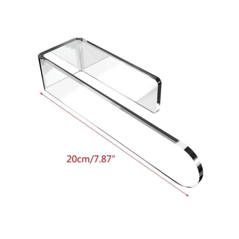 Clear Wall Mounted Towel Shelf Easy Installation Towel Holder for Bathroom Sturdy Acrylic Towel Storage Rack for Hotels