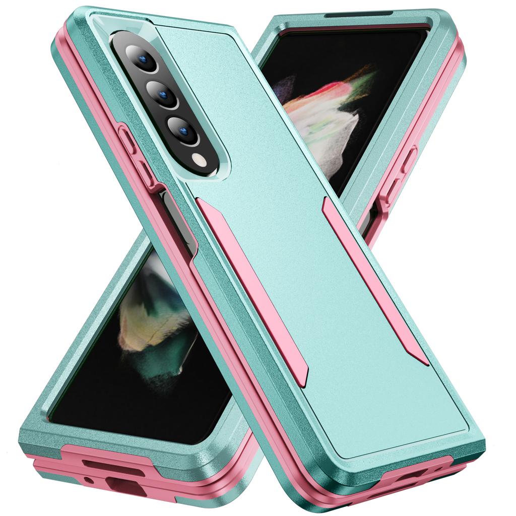 2 In 1 Hybrid Rugged Armor Shockproof Phone Case For Samsung Galaxy Z Fold 4 TPU Frame Hard Plastic Protective Back Cover Fundas