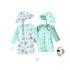 Children's One-piece Swimsuit Boys' Sun Protection Long-sleeved Baby Cartoon Swimsuit Quick-drying Baby Swimsuit Hooded Sun Protection