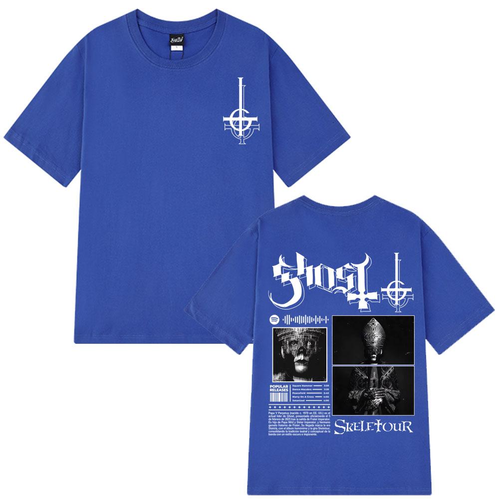 2025 Summer Tour Ghost Band Apparel Shirt Men Women New Skeleta Album Funny Pure 100% Pure Cotton Printed Breathable T-shirt Y2k