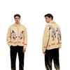 Retro Wolf Head Jacquard Zipper Cardigan: Thick Knit Unisex Sweater (2026)