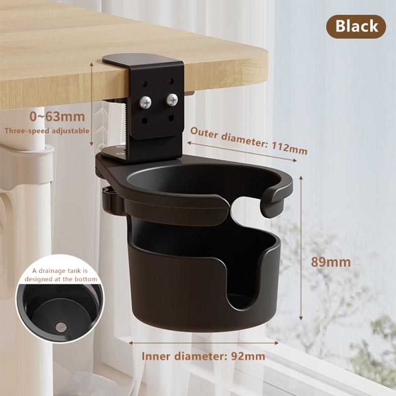 Office Desktop Storage Tableside Fixed Cup Holder Cup Clip Cup Holder Cup Rack, Desk Storage Rack