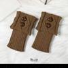 Women's Thick Knit Wool Diamond Button Ankle Boot Socks and Leg Warmers for Autumn and Winter.
