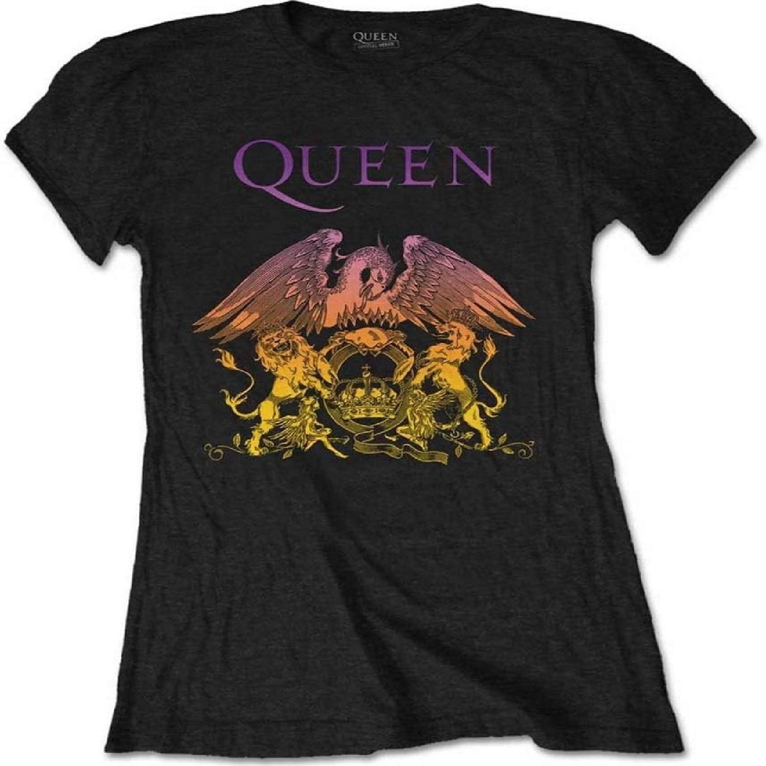 

Queen Gradient Crest (Black) Womens Fitted T-Shirt XXXXXL чорний