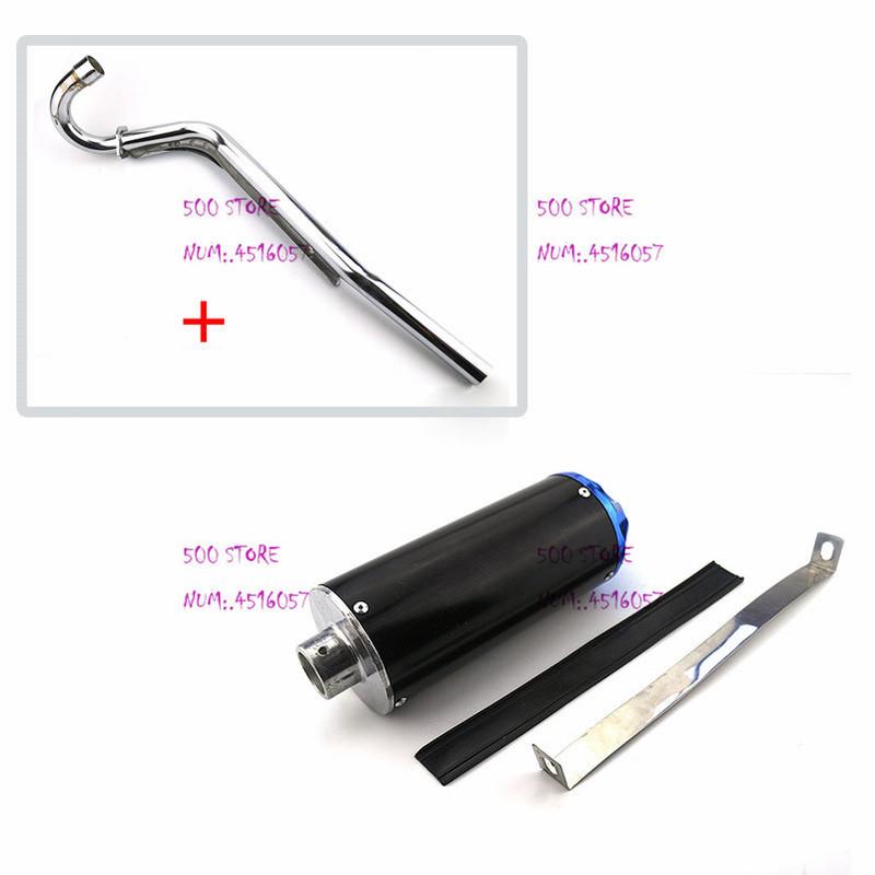 black Single exhaust pipe Universal Motorcycle Modified Pipe Slip-on Motorbike Muffler Moto ATV Scooter For Dirt Bike