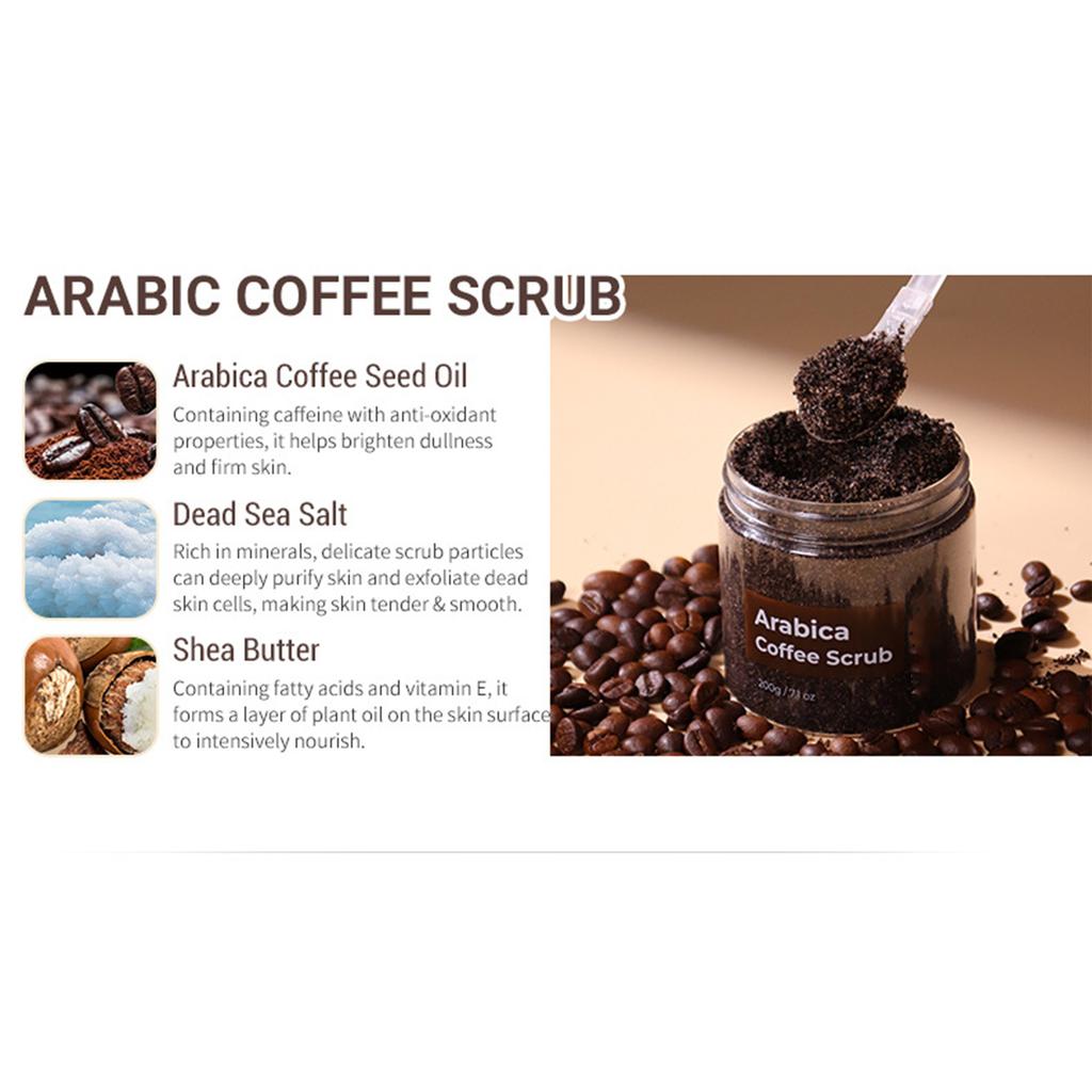 Smoothing Body Scrub – Turmeric, Coffee, Matcha, Brown Sugar & Salt Blend, Deeply Cleansing for Daily Skin Care